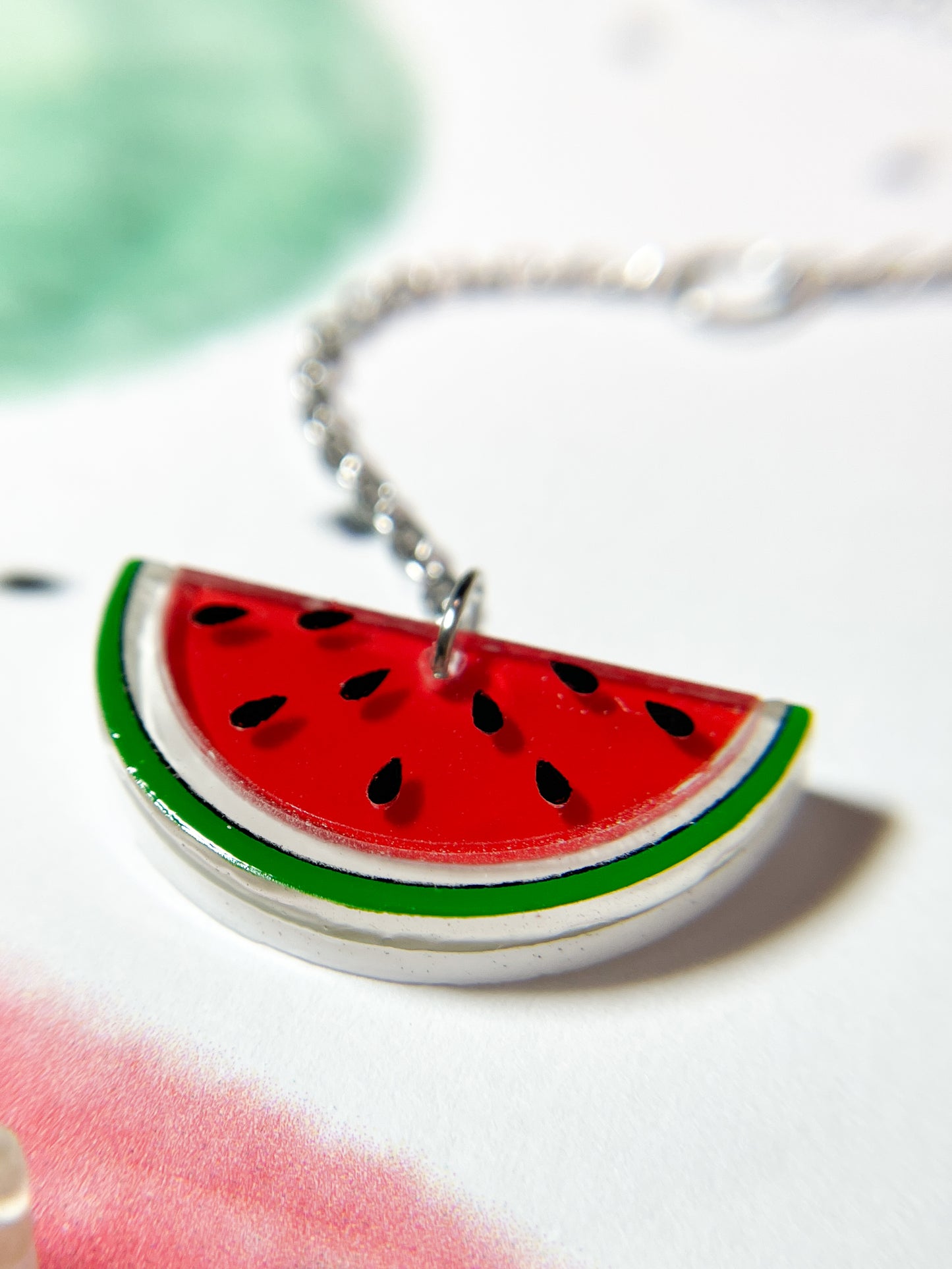 White Bear Shaved Ice Machine Necklace (Watermelon)