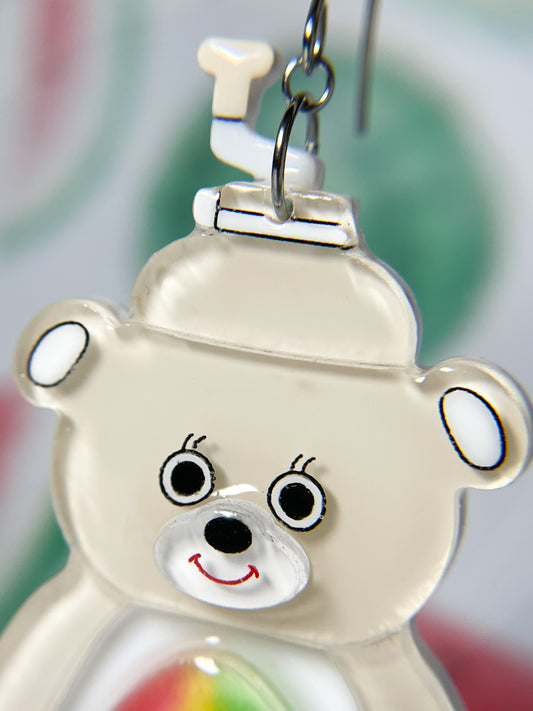 White Bear Shaved Ice Machine Drop Earrings