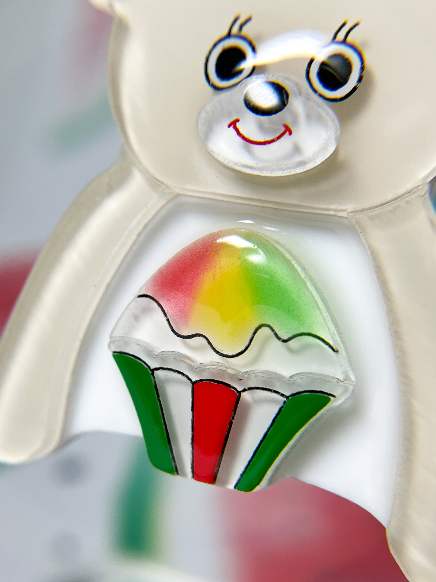 White Bear Shaved Ice Machine Drop Earrings