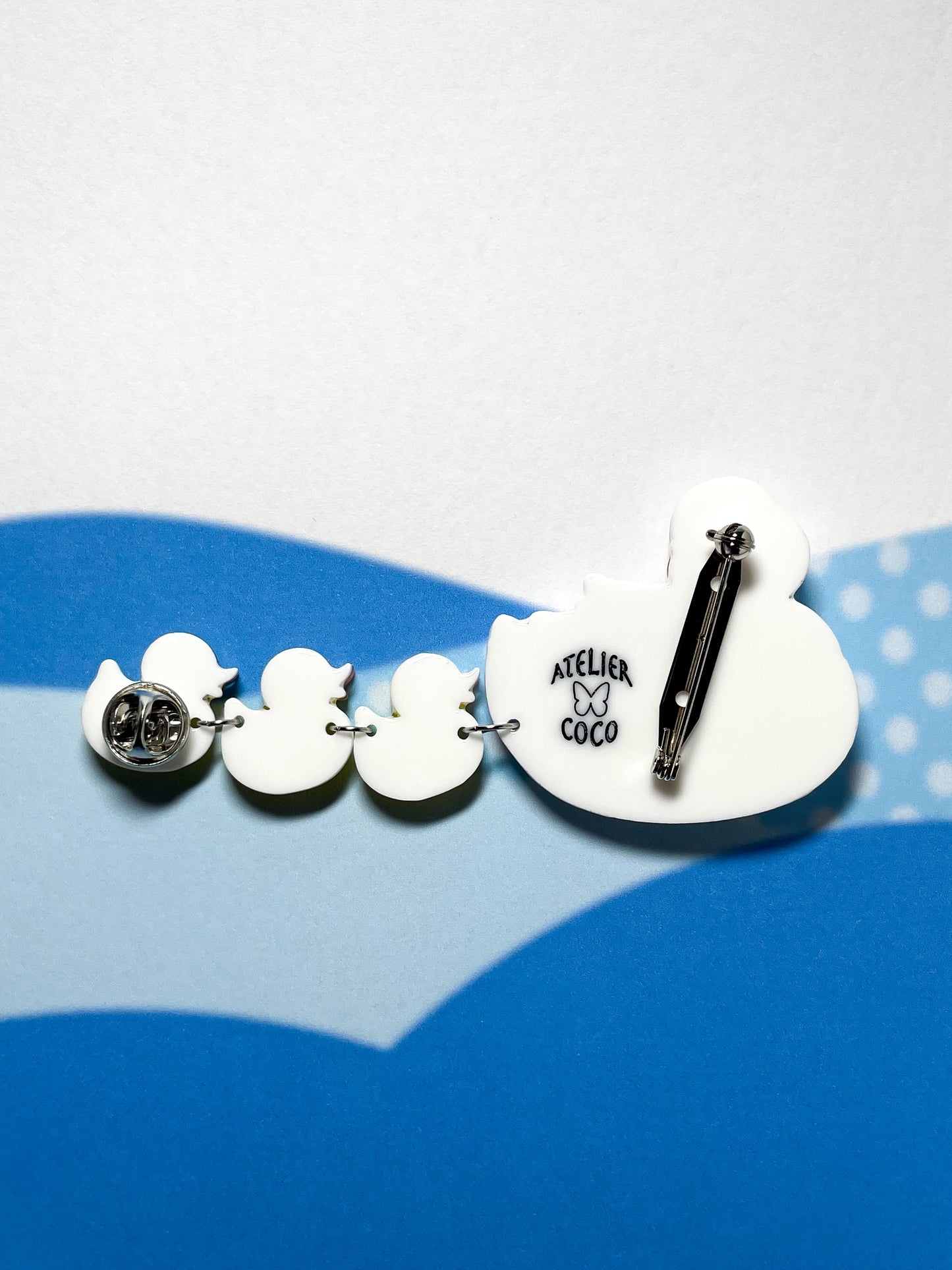 Duck Family Brooch