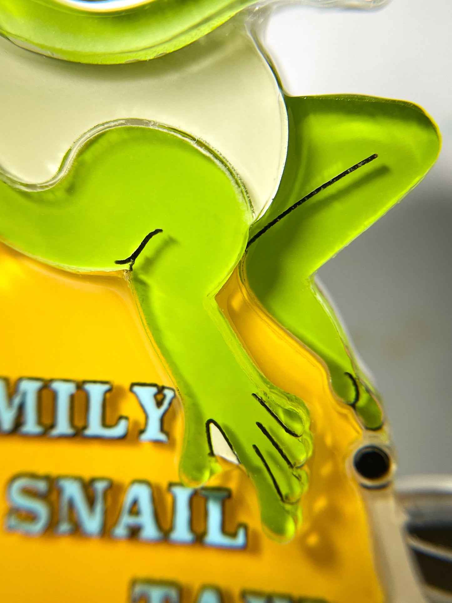 Frog Riding on Smily Snail Taxi Brooch