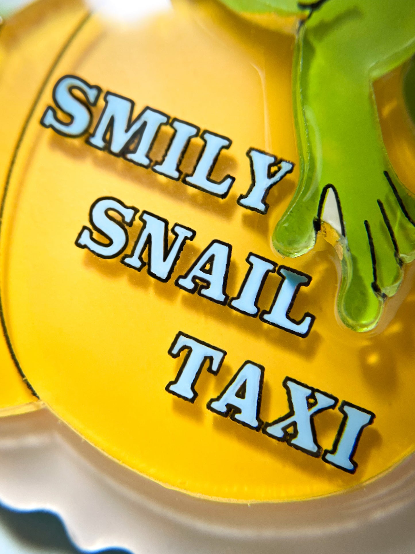 Frog Riding on Smily Snail Taxi Brooch