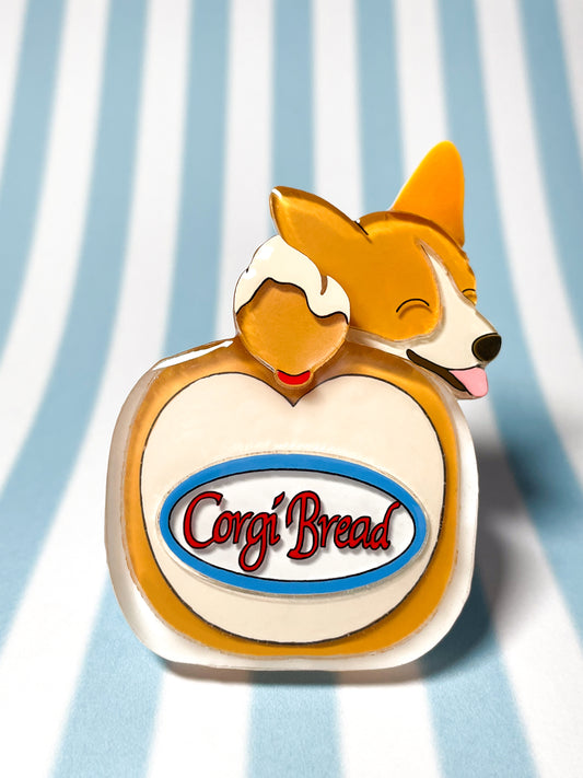 Corgi Bread Brooch (Eng.Ver)