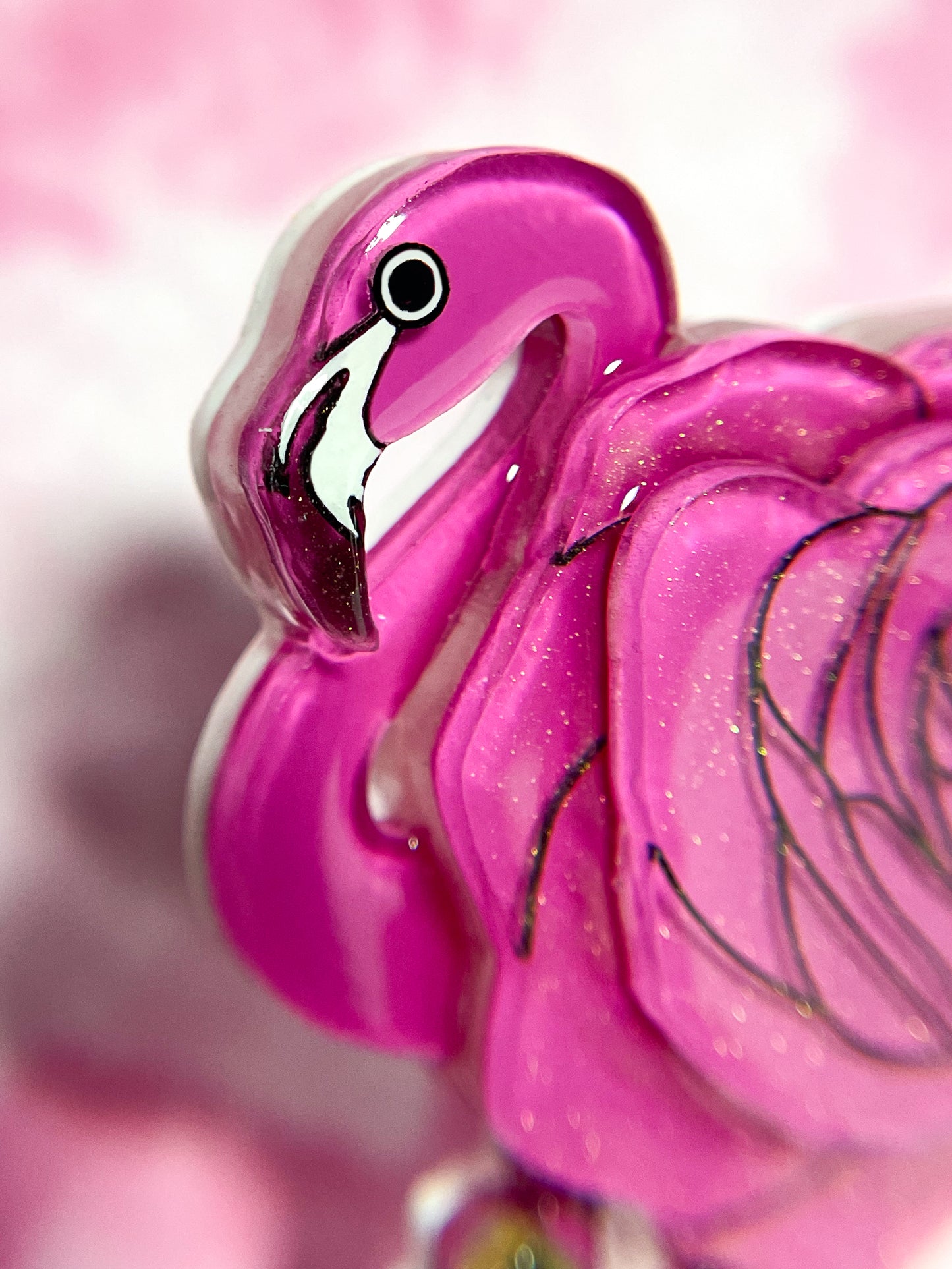Passionate Rose Flamingo Brooch (Gold)