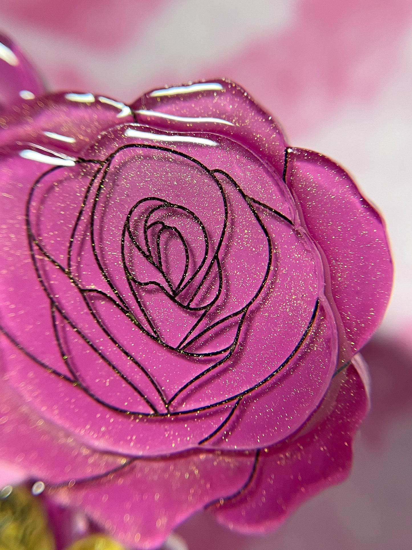 Passionate Rose Flamingo Brooch (Gold)