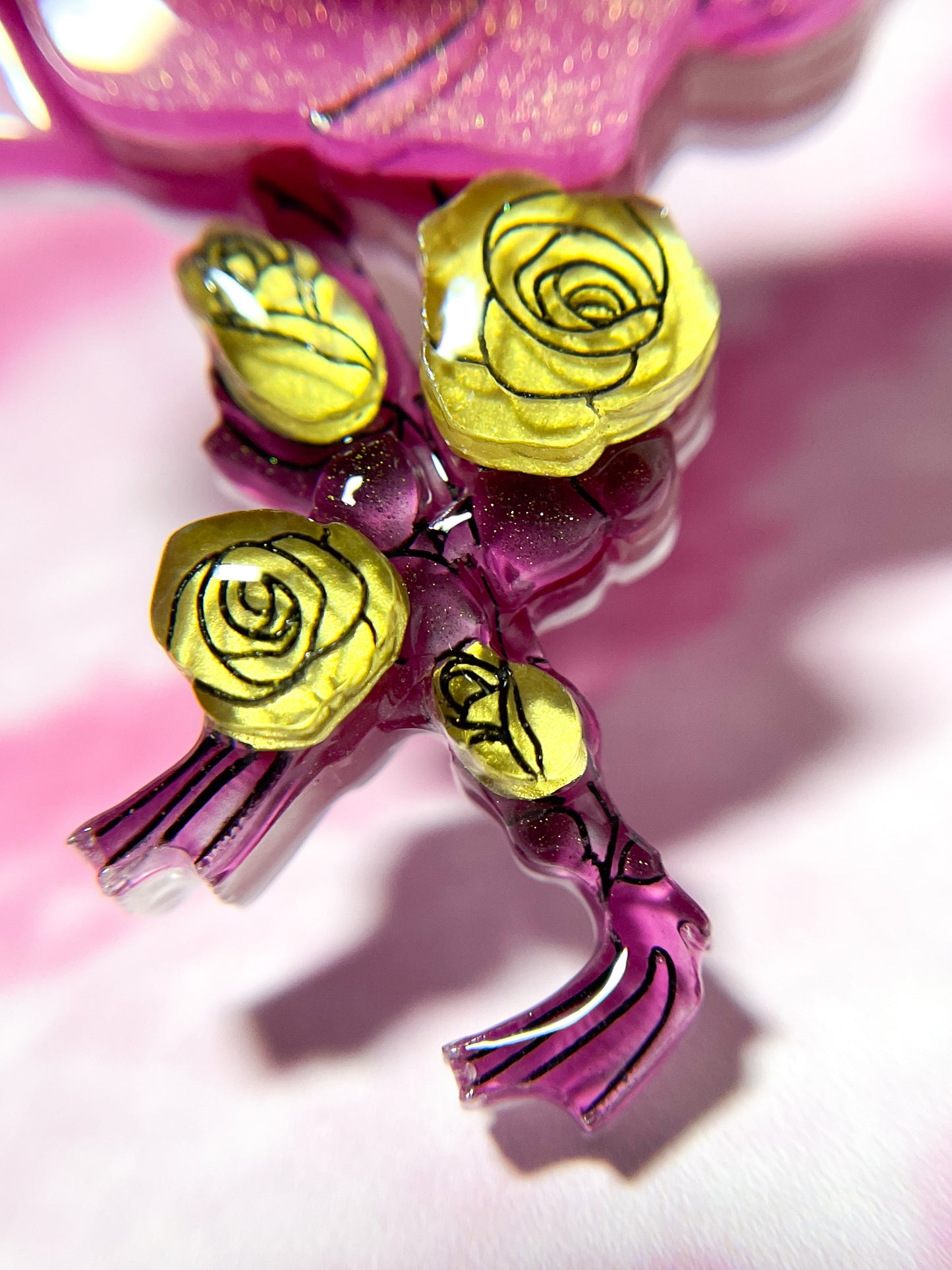 Passionate Rose Flamingo Brooch (Gold)