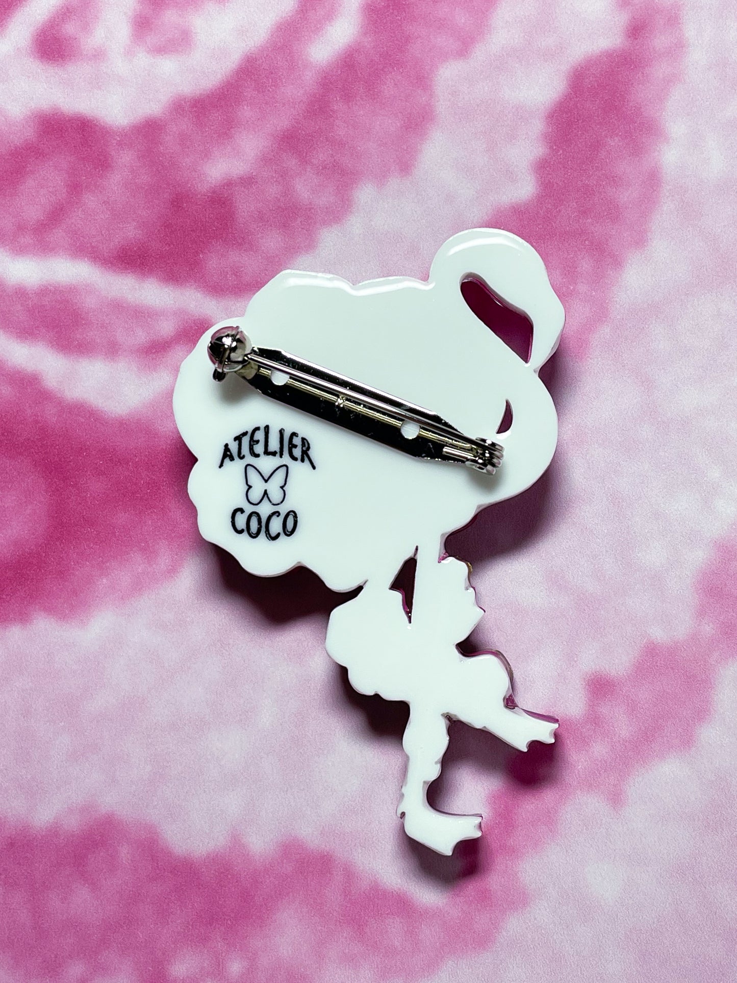 Passionate Rose Flamingo Brooch (Gold)