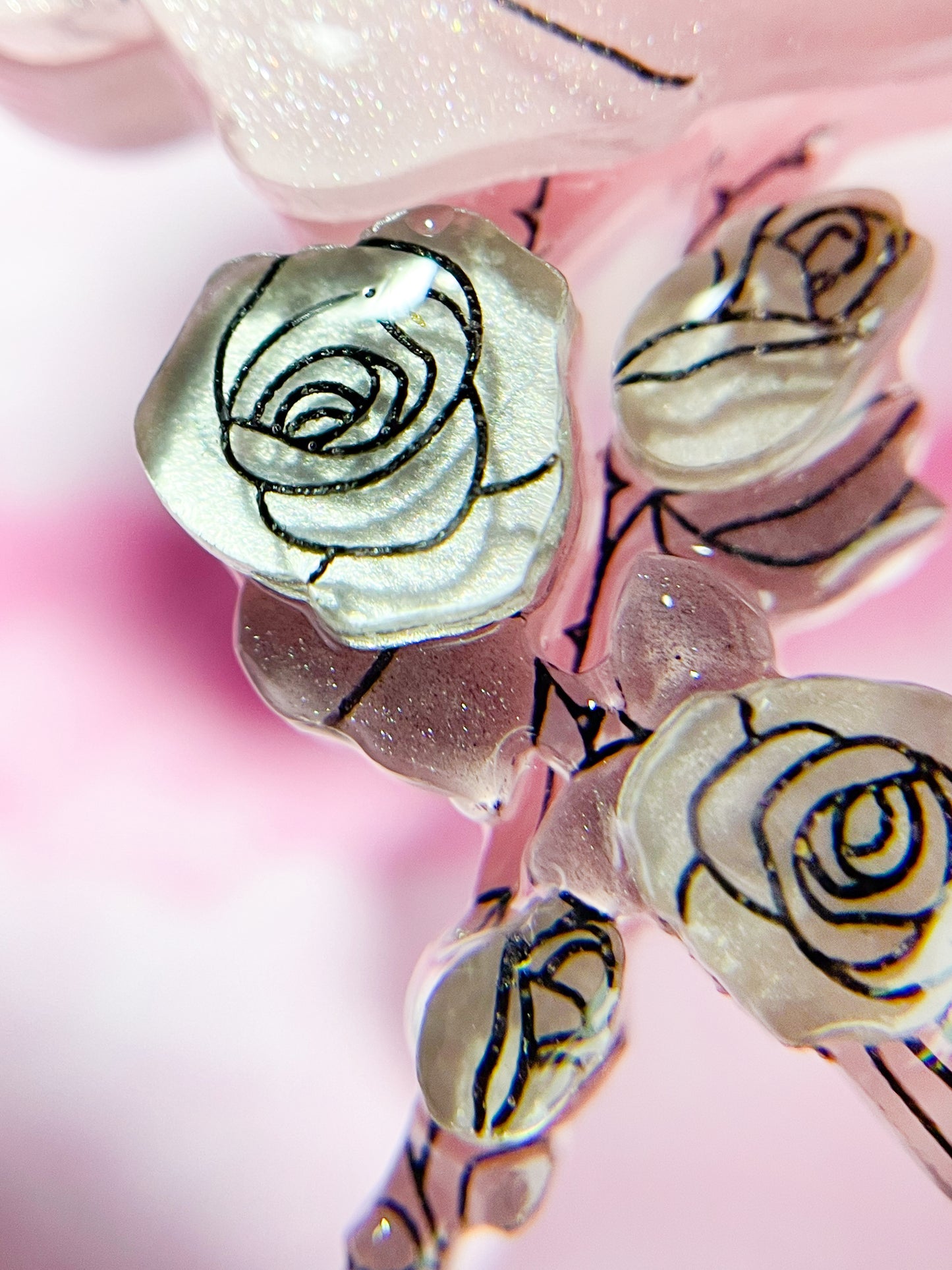 Passionate Rose Flamingo Brooch (Silver)
