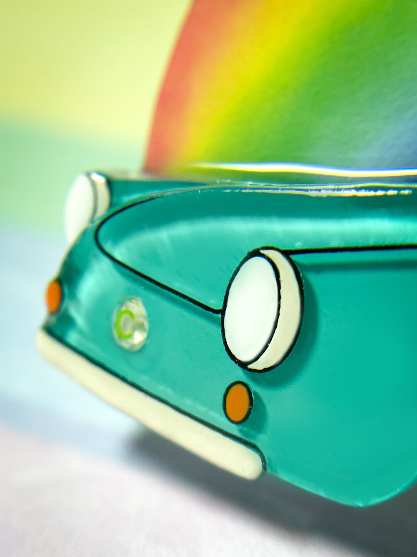 Giraffes Drive in the Rainbow Brooch