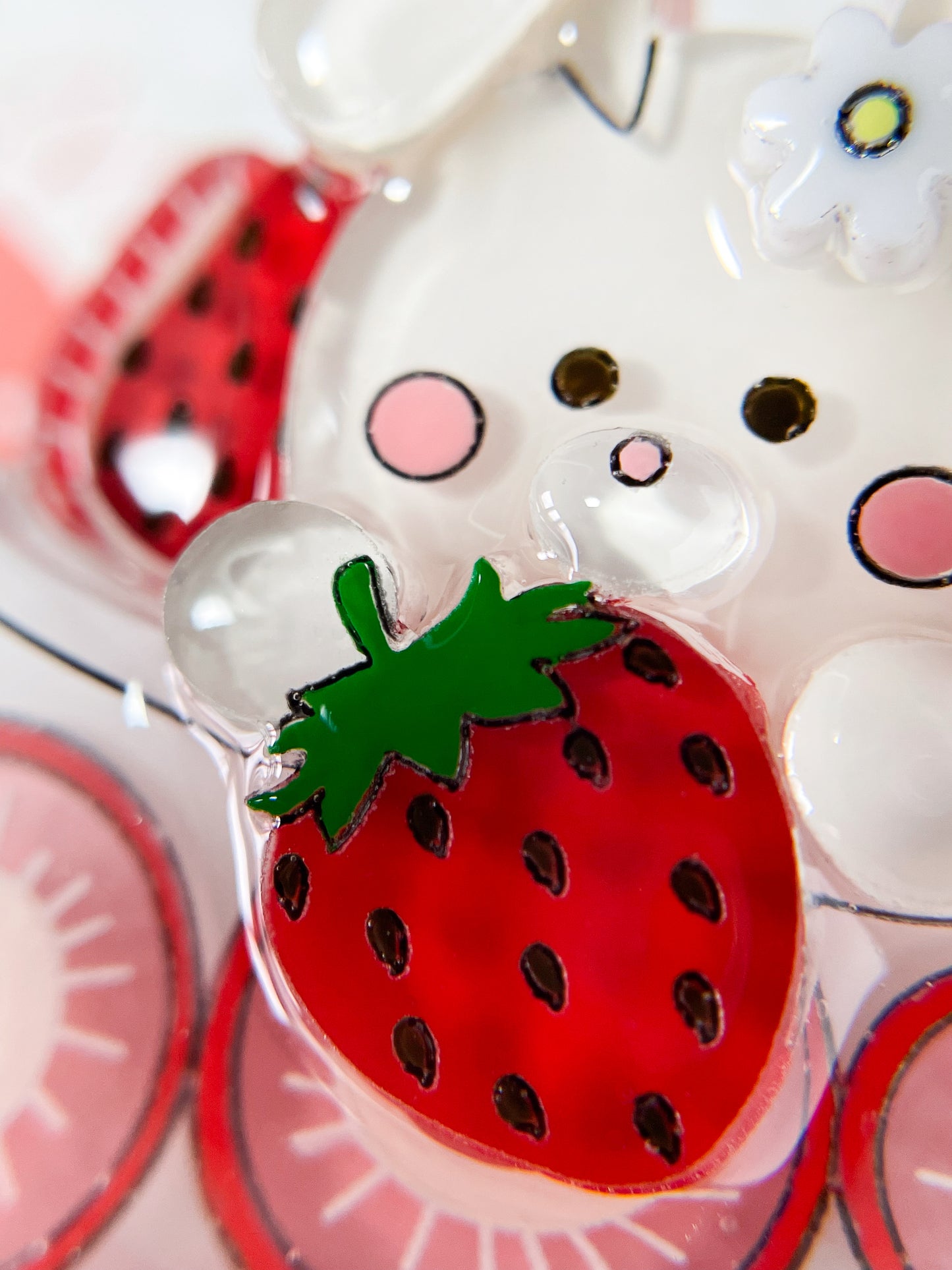 Strawberry Parfait Brooch (Rabbit)