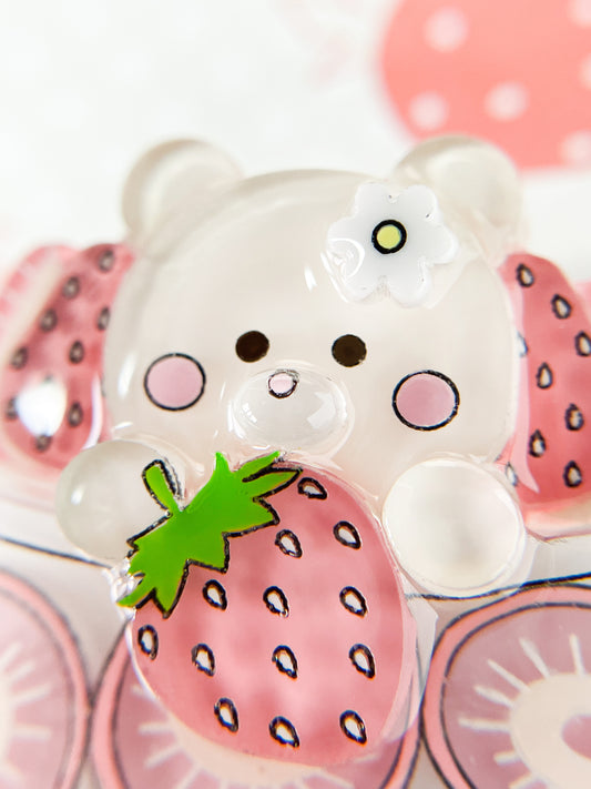 Strawberry Parfait Brooch (Bear)