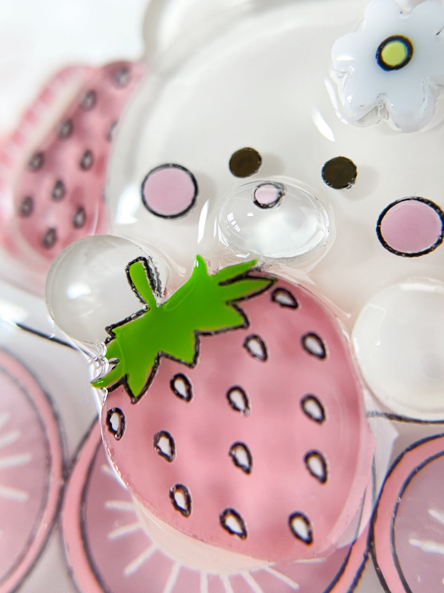 Strawberry Parfait Brooch (Bear)