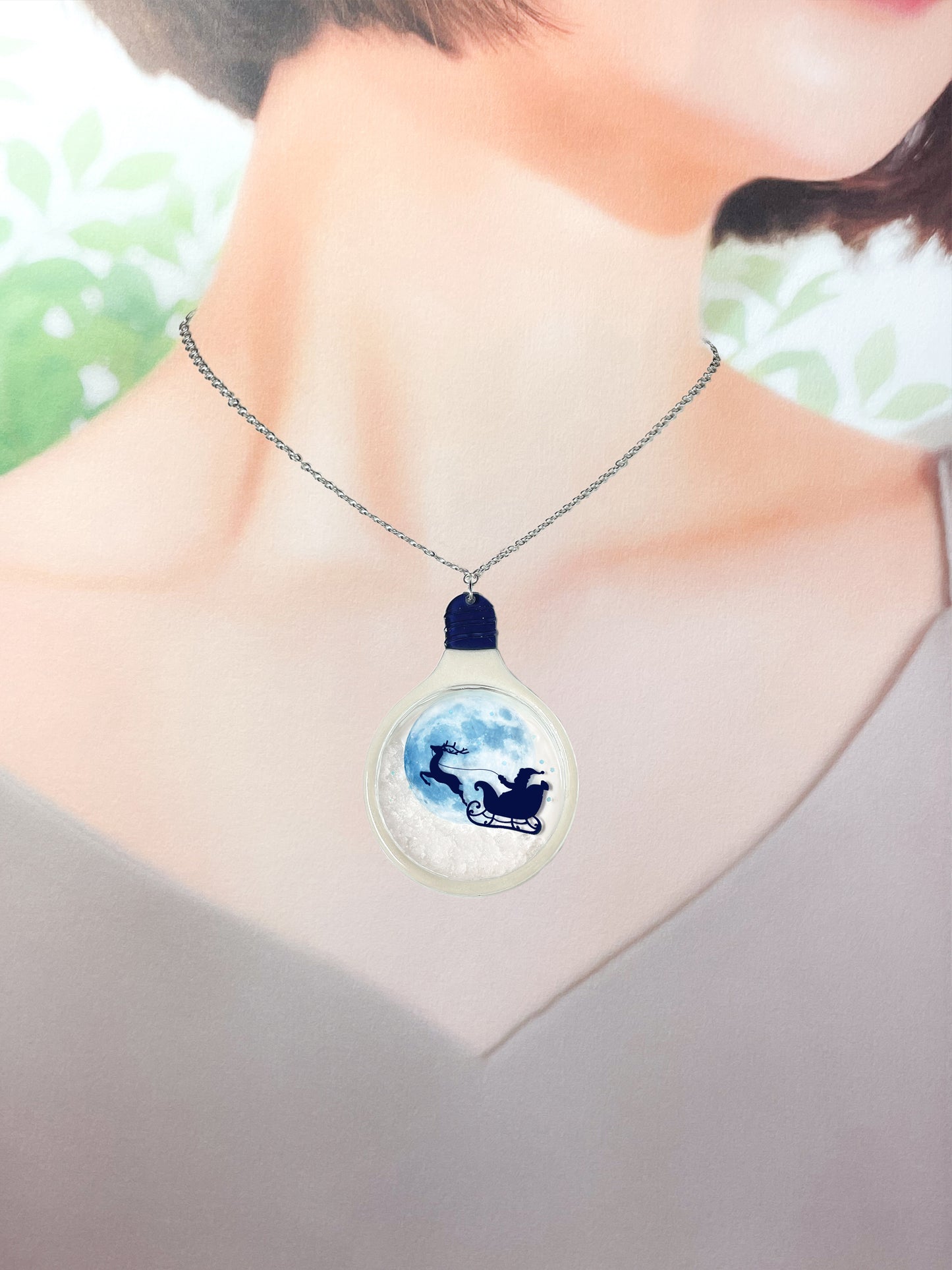 Snow Light Bulb Necklace