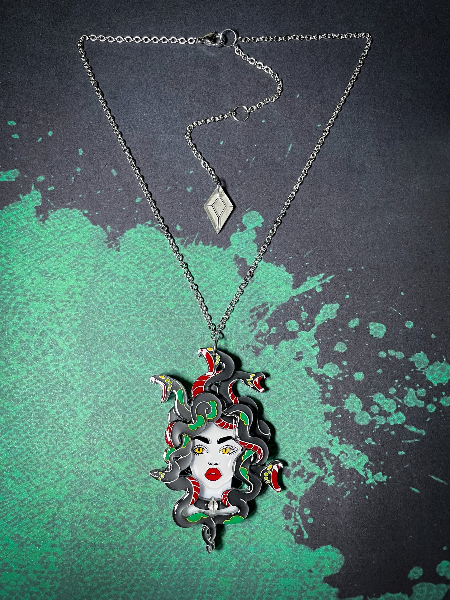 Medusa Necklace (Black Snakes)