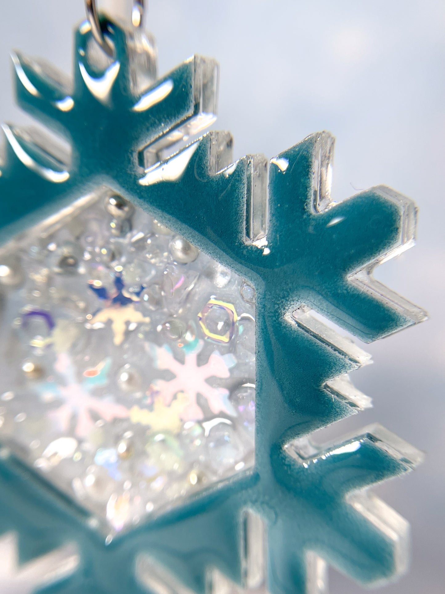 Snow Crystal  Drop Earrings