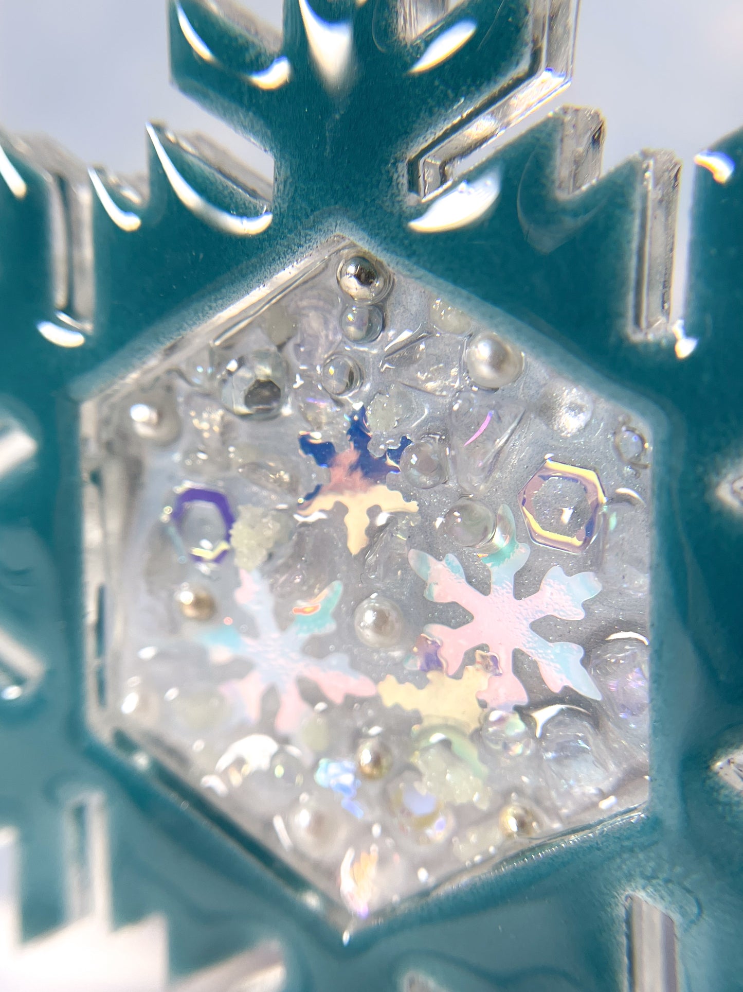 Snow Crystal  Drop Earrings