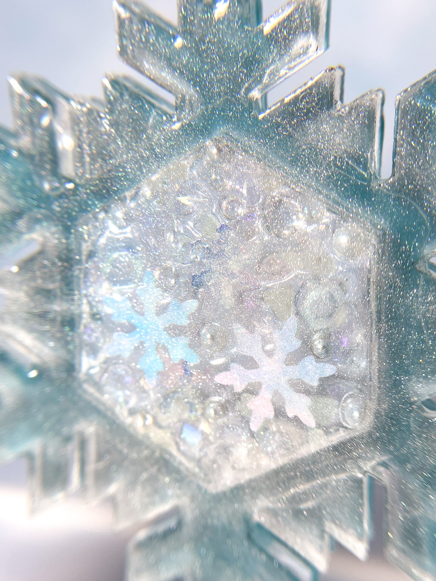 Snow Crystal  Drop Earrings