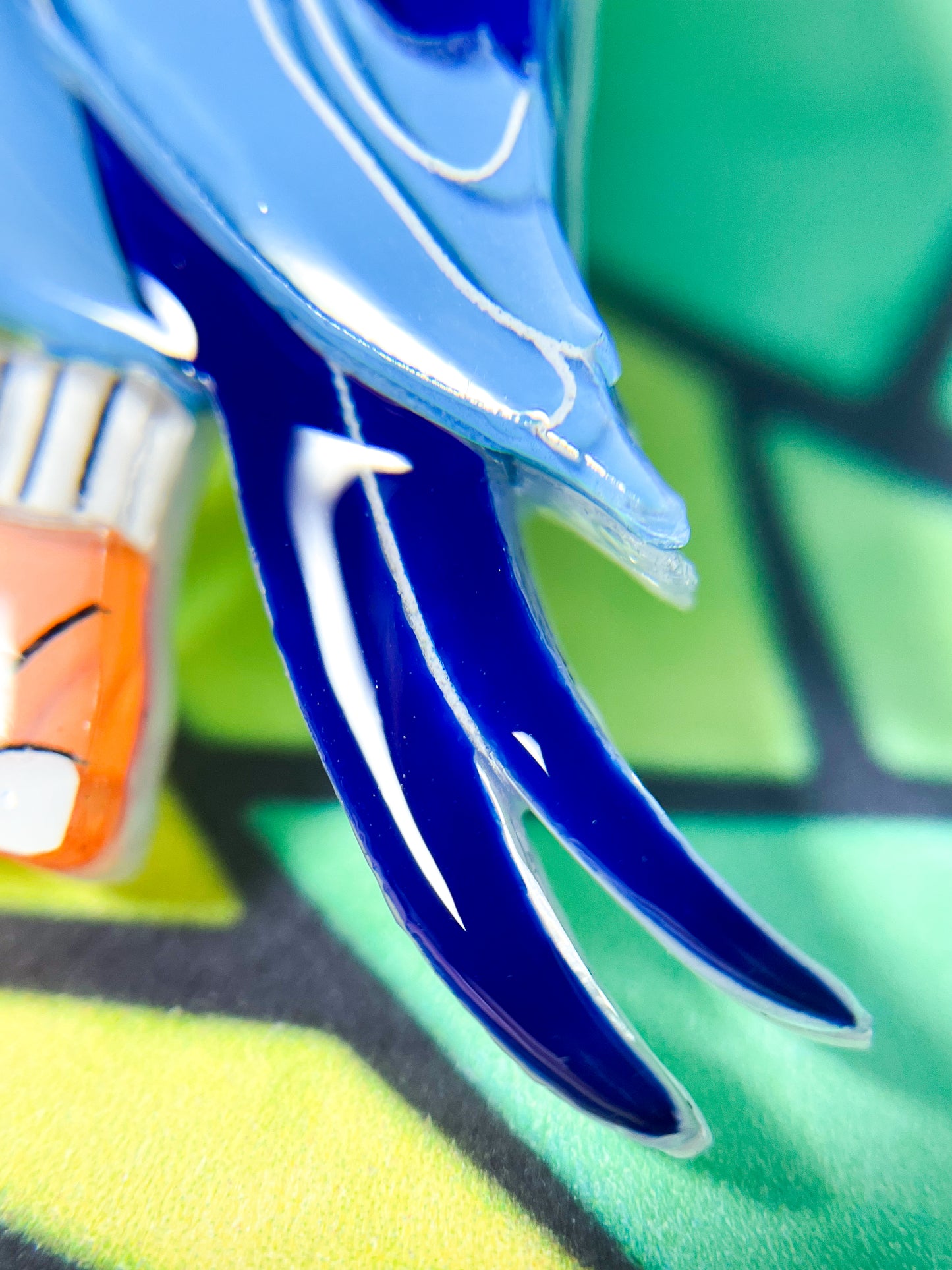Winter Parakeet Brooch (Orange beanie)