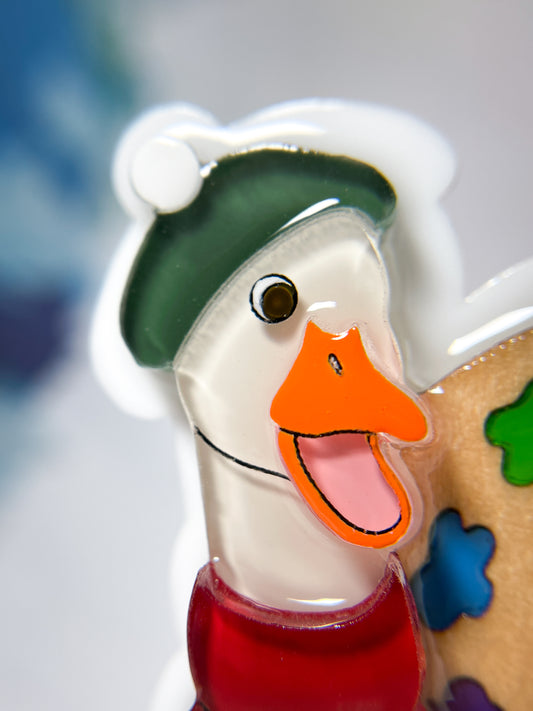 Artist Duck Brooch
