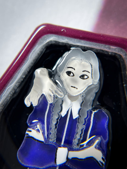 Midnight Coffin Brooch