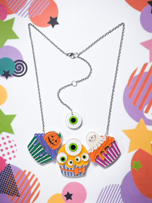 Halloween Cupcake Necklace
