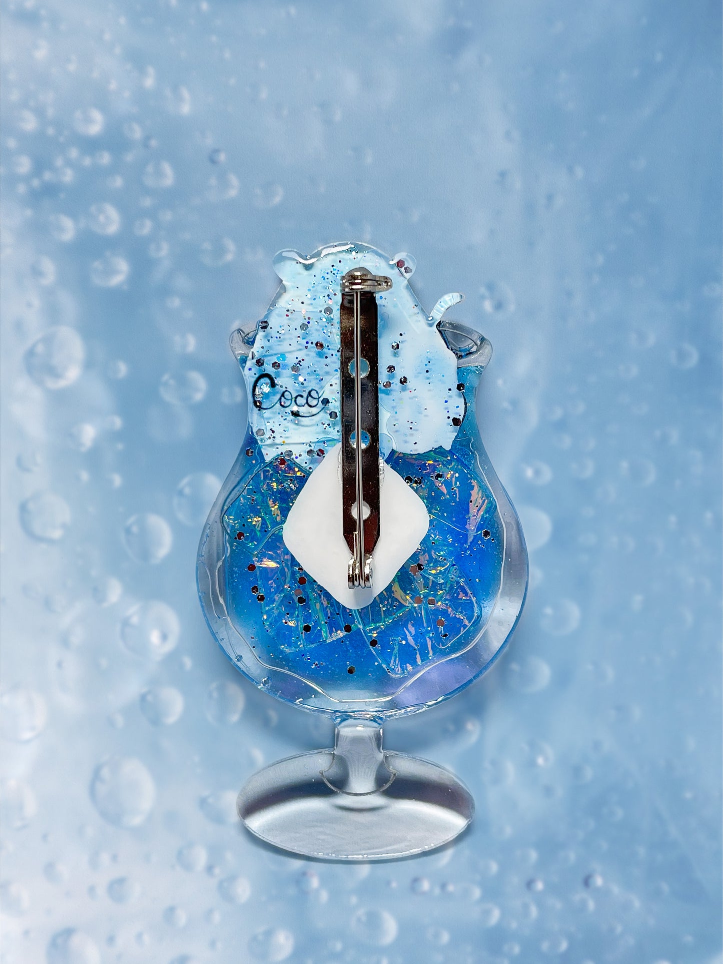 Ice cream float collection - Polar bear floated ramune soda brooch