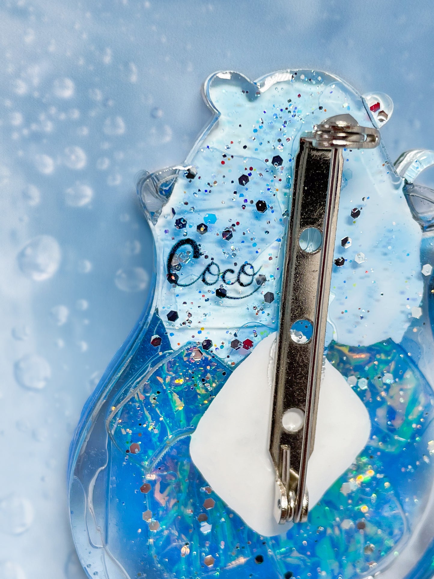 Ice cream float collection - Polar bear floated ramune soda brooch