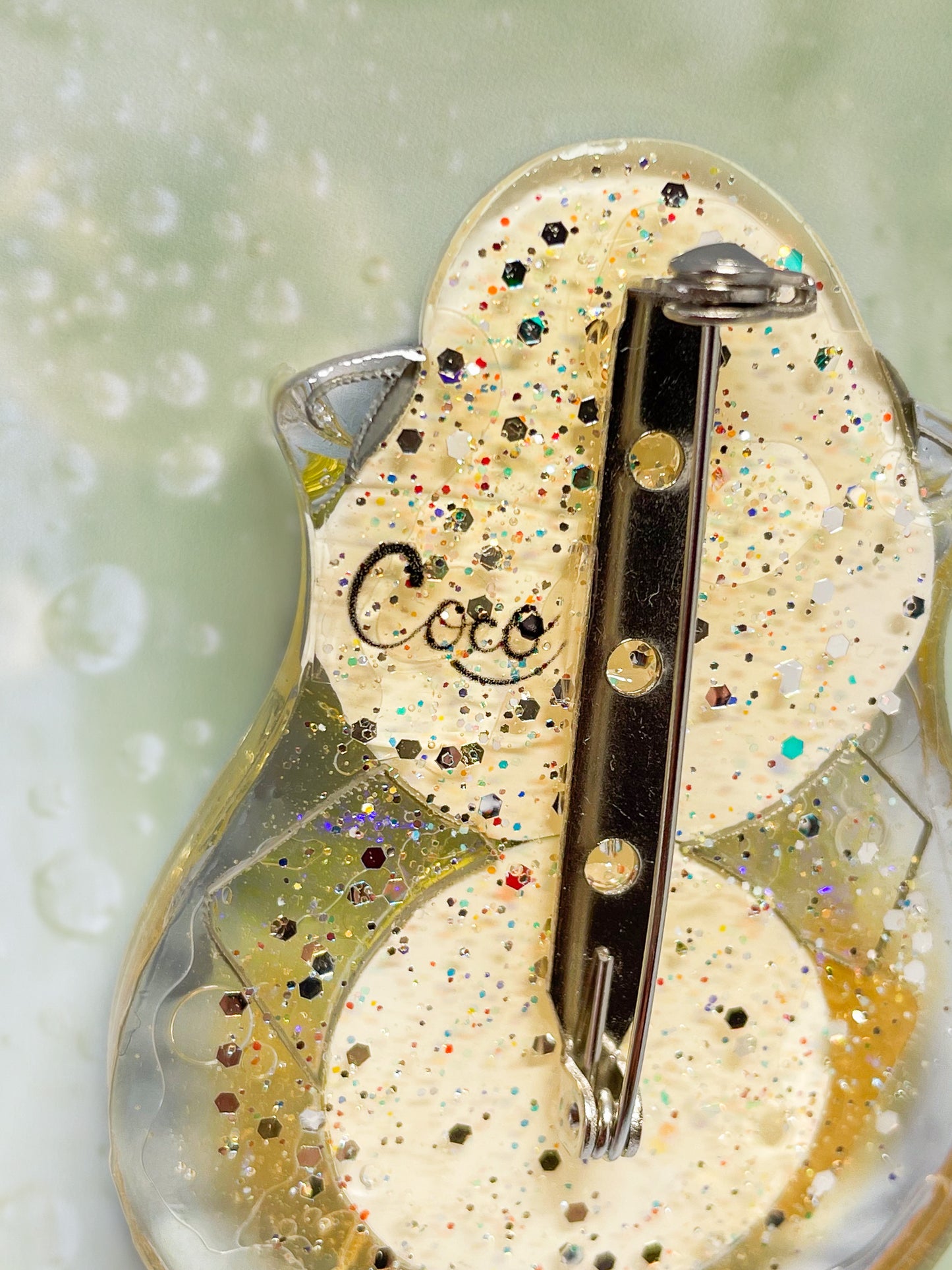 Ice cream float collection - Long-tailed Tit floated honey lemon soda brooch