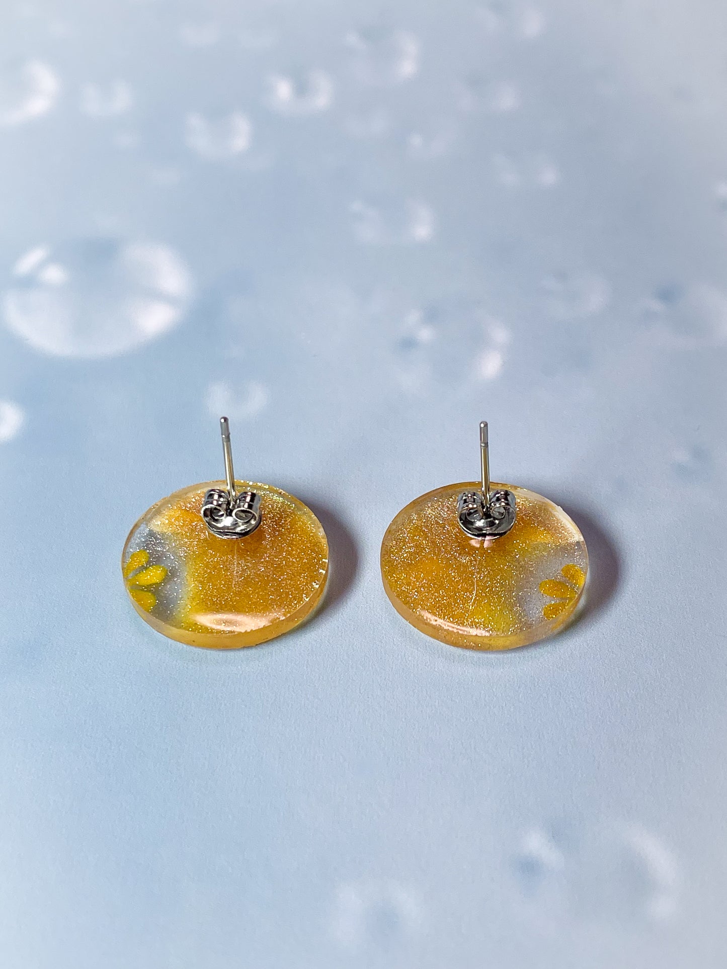 Ice cream float collection - Honey lemon soda float stud earrings