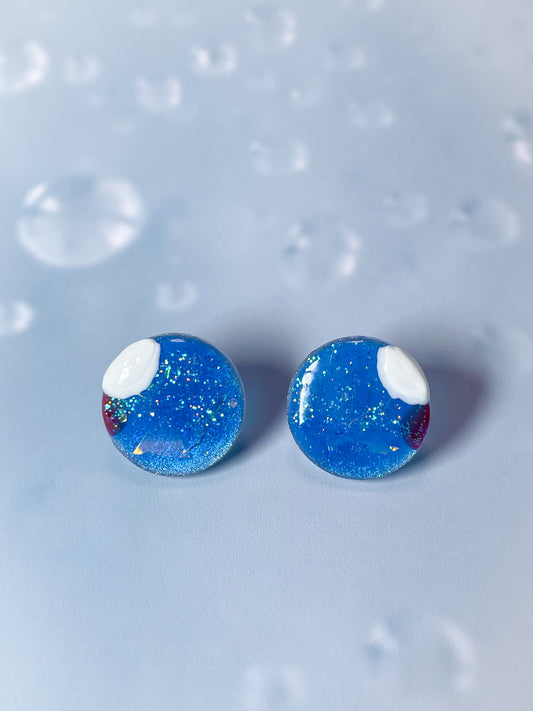 Ice cream float collection - Ramune soda float stud earrings