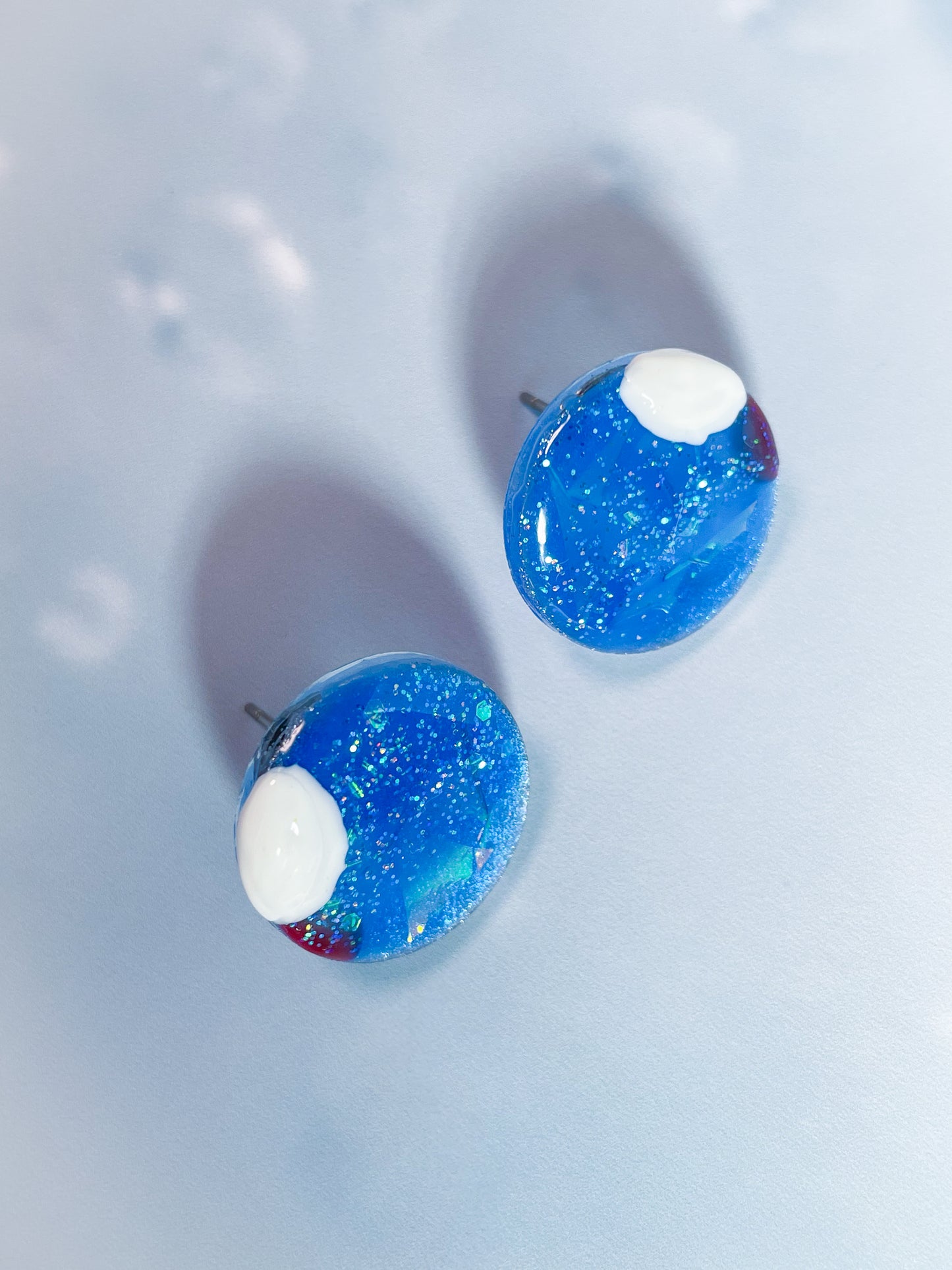 Ice cream float collection - Ramune soda float stud earrings