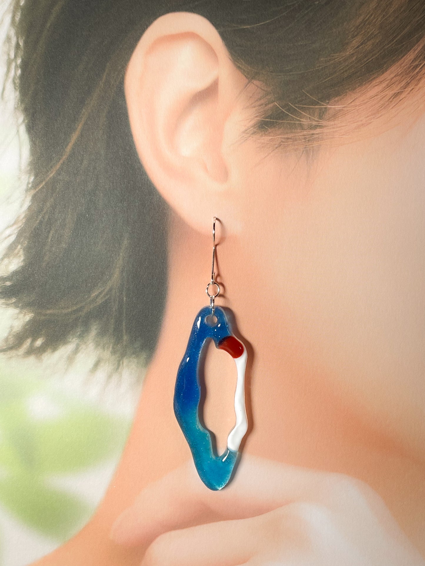 Ice cream float collection - Ramune soda float drop earrings