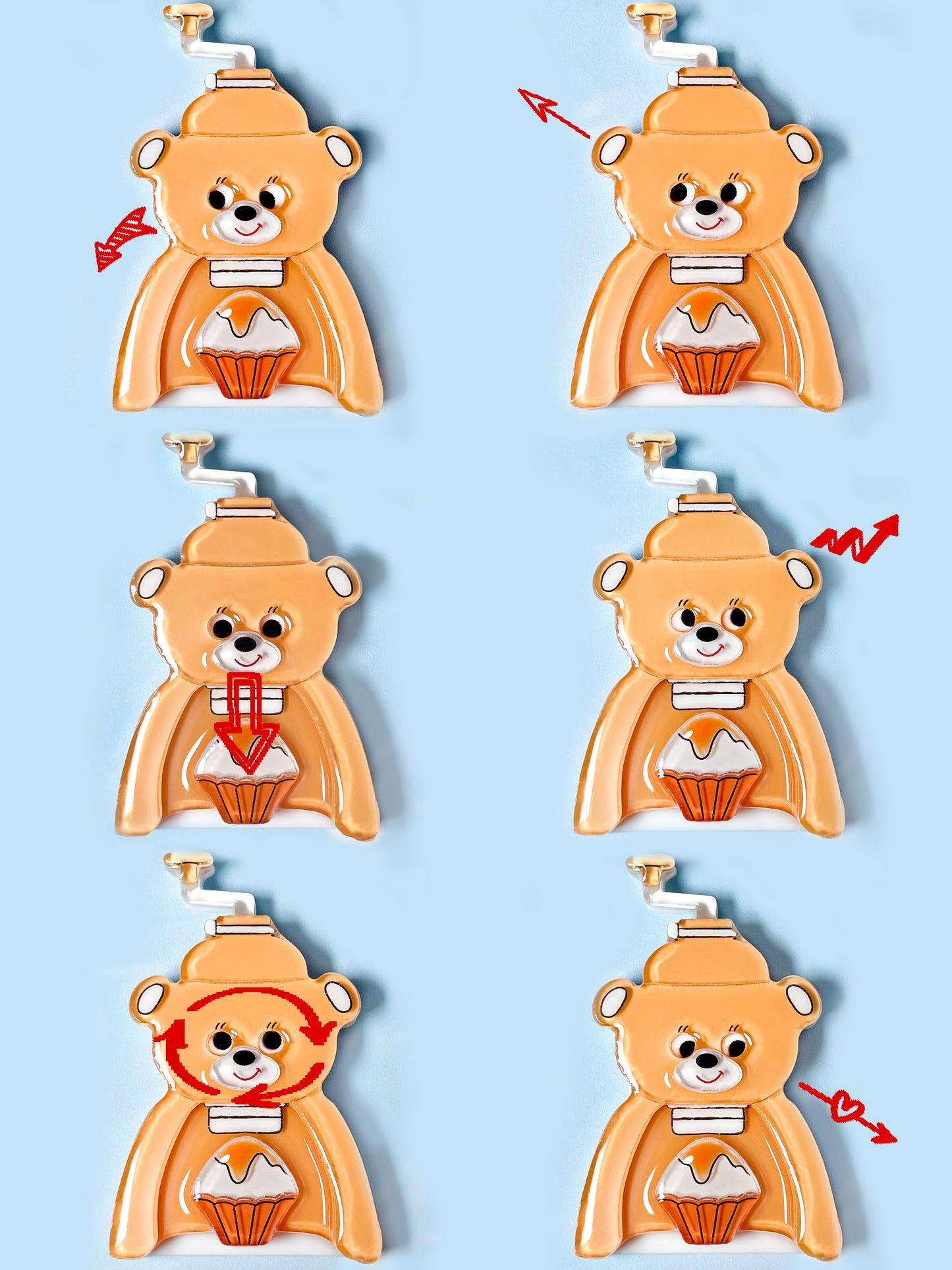 Bear Shaved Ice Machine Brooch (Mango)