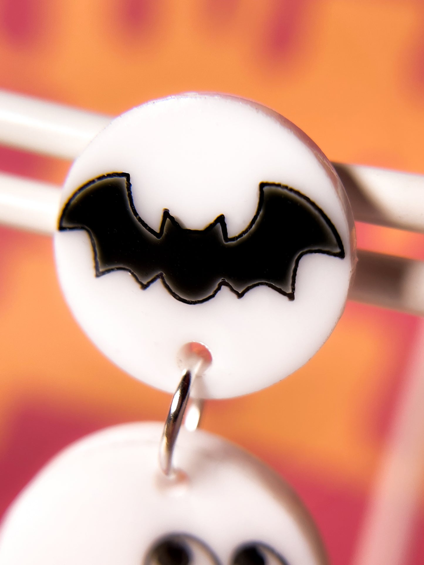 Boo! Ghost drop earrings (asymmetry)