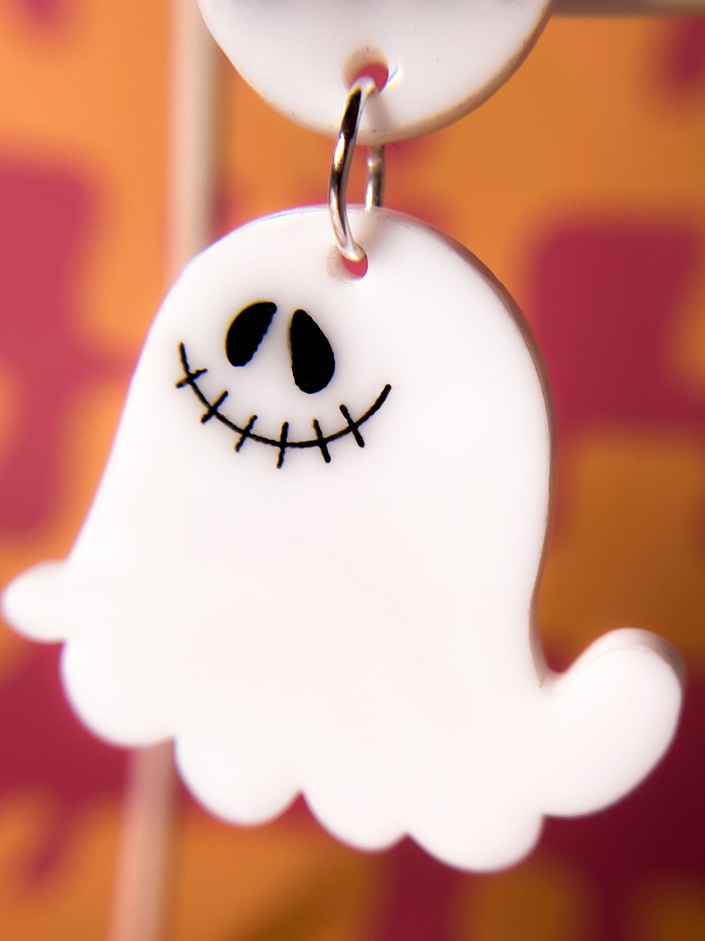 Boo! Ghost drop earrings (asymmetry)