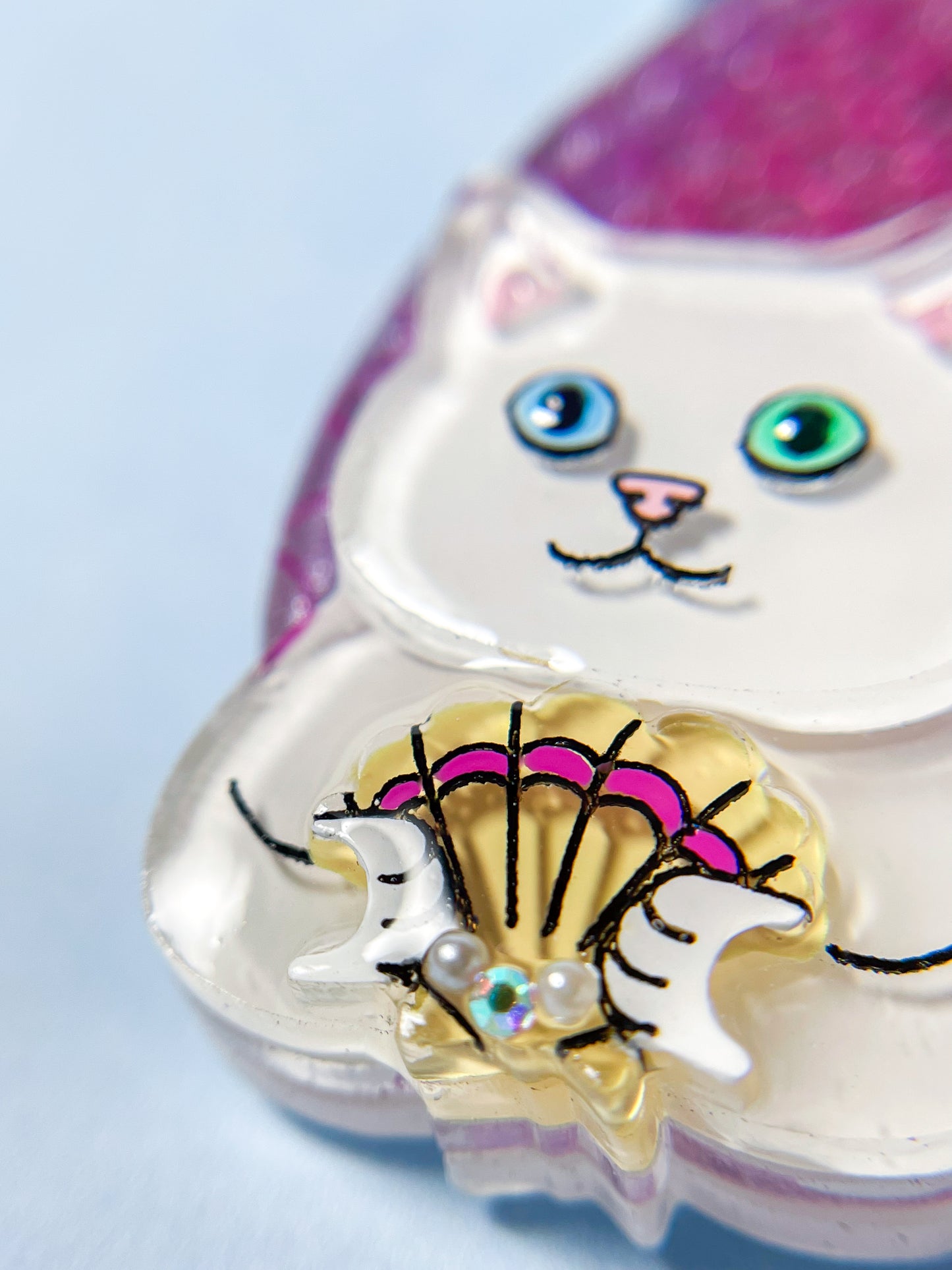 Meowmaid brooch (Pink)