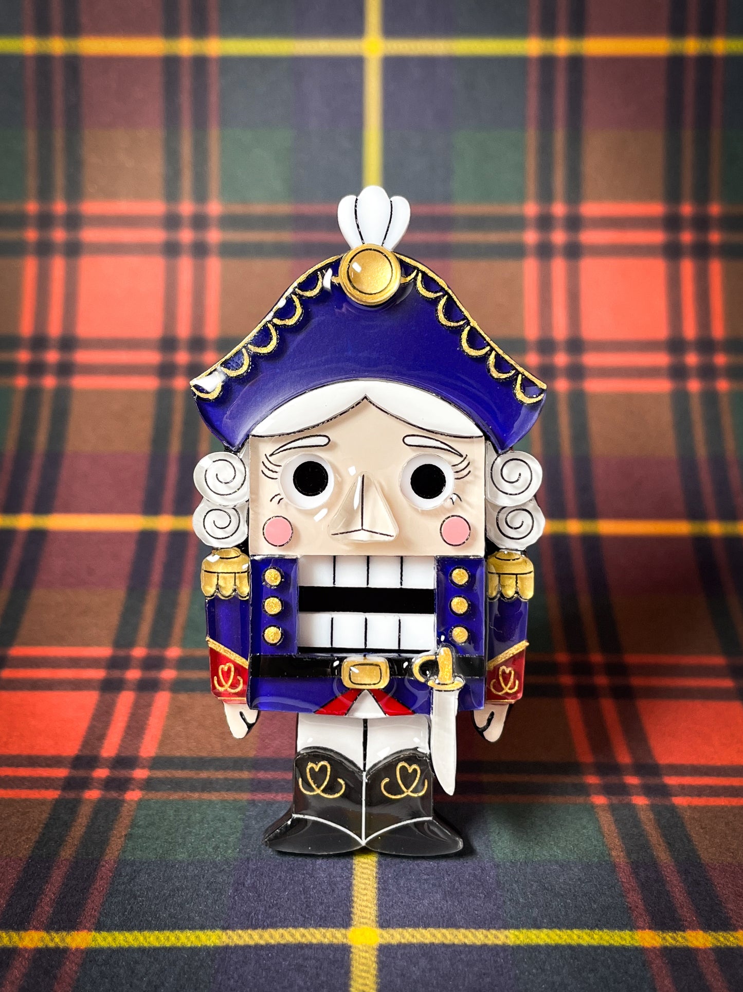 Nutcracker Brooch (Blue)