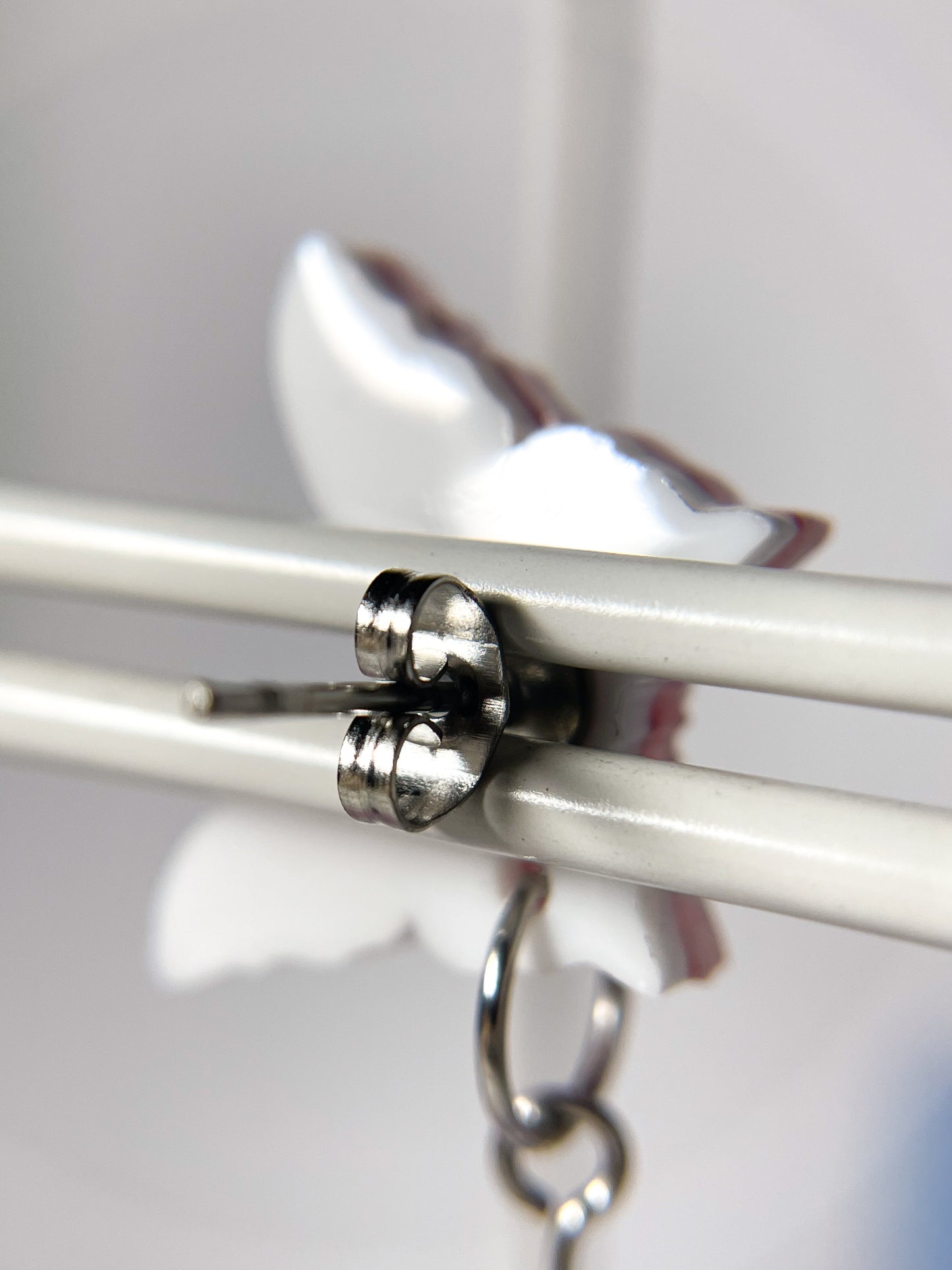 Butterfly Drop Earrings (Pink)