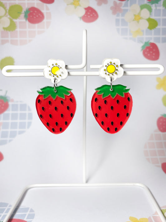 Strawberry Drop Earrings