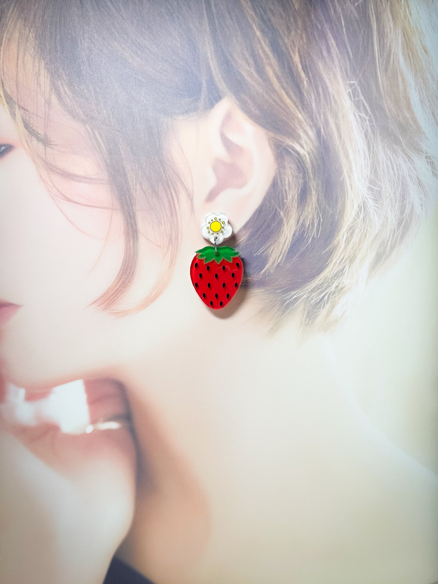 Strawberry Drop Earrings