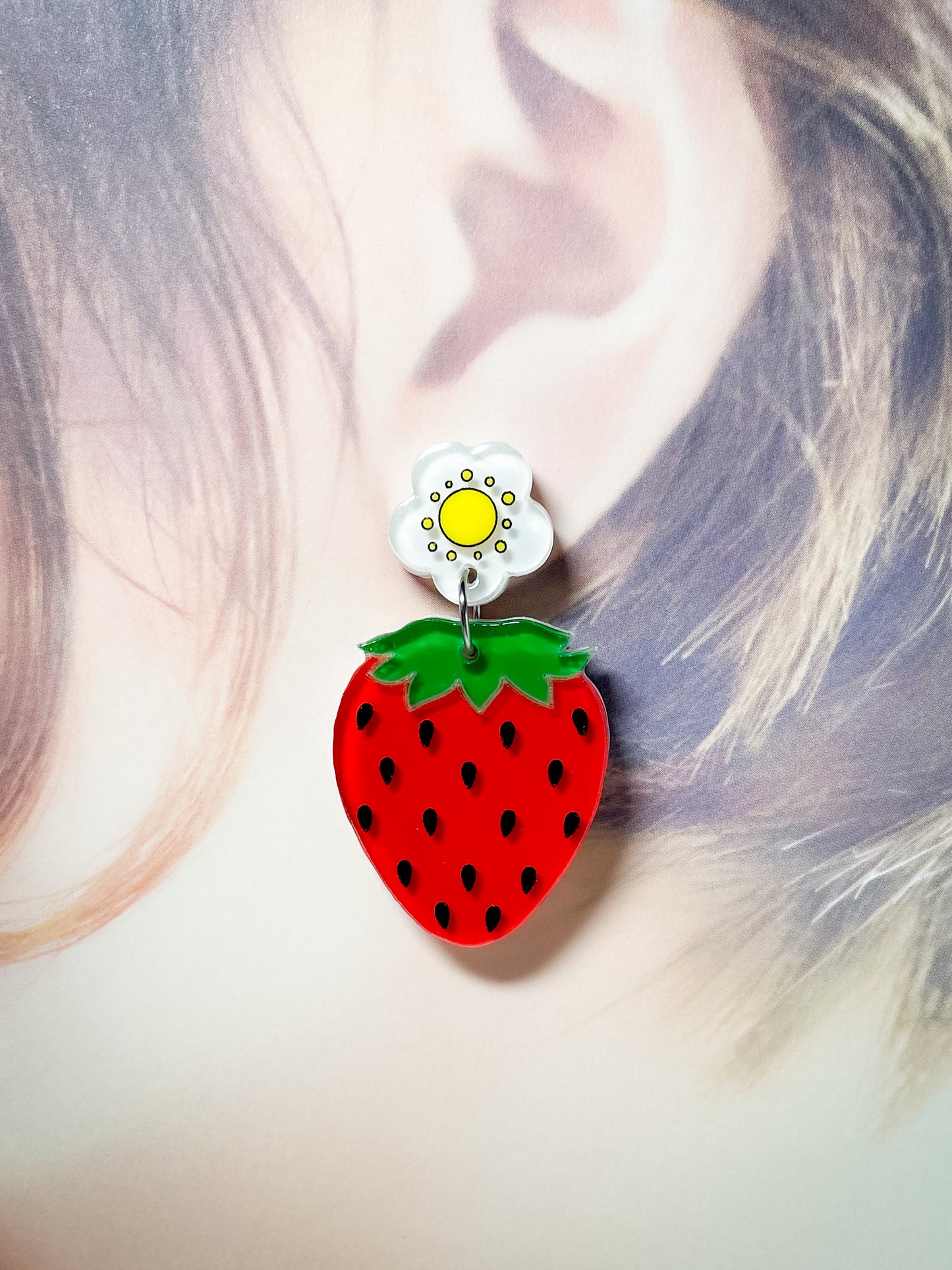 Strawberry Drop Earrings