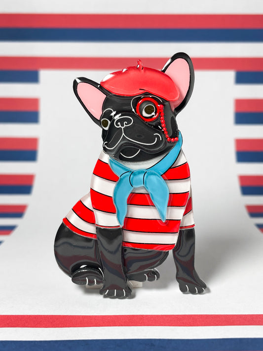 French Bulldog Brooch (Black)