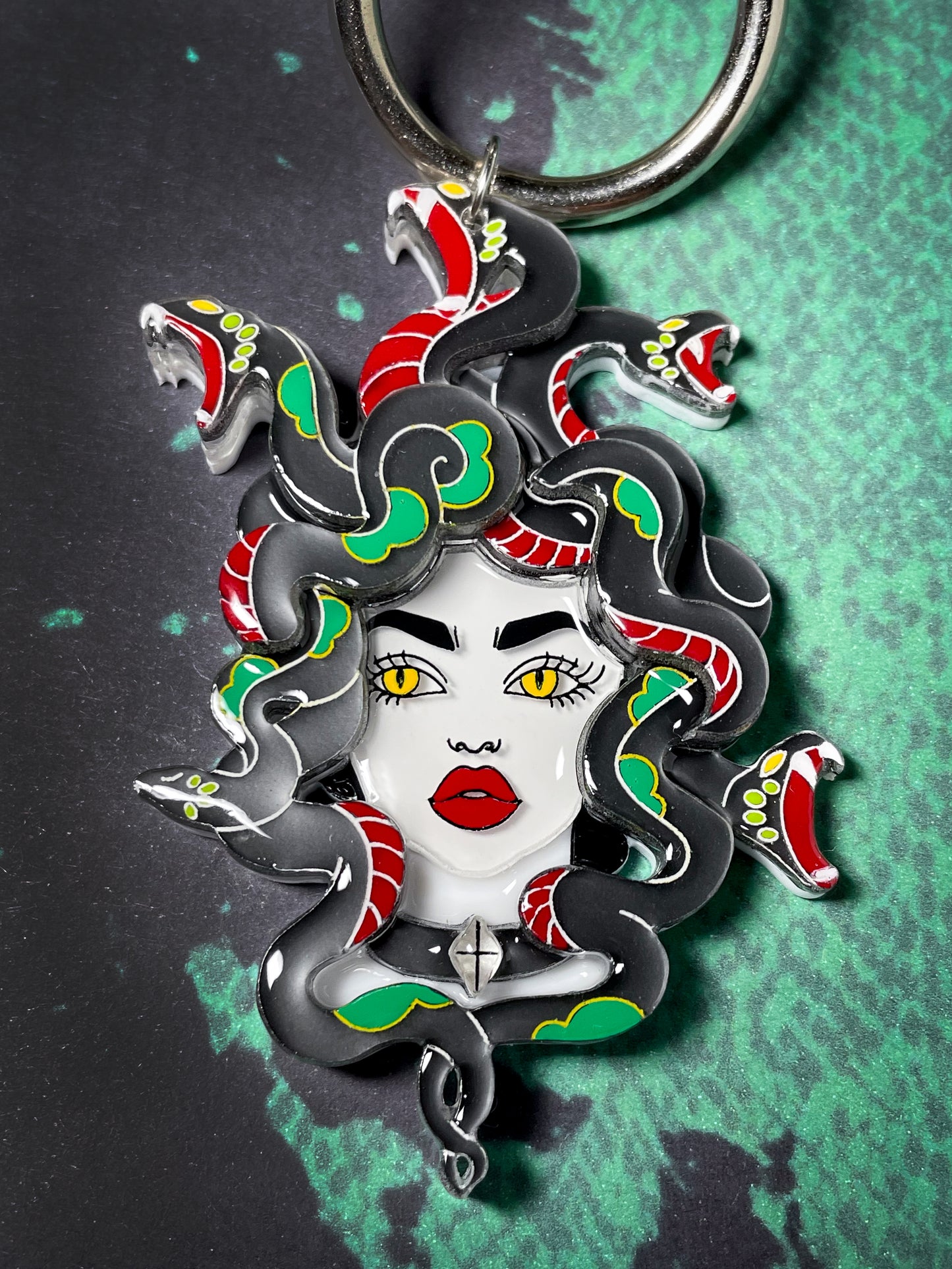 Medusa Necklace (Black Snakes)