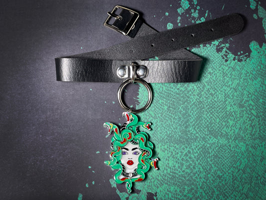 Medusa Necklace (Green Snakes)