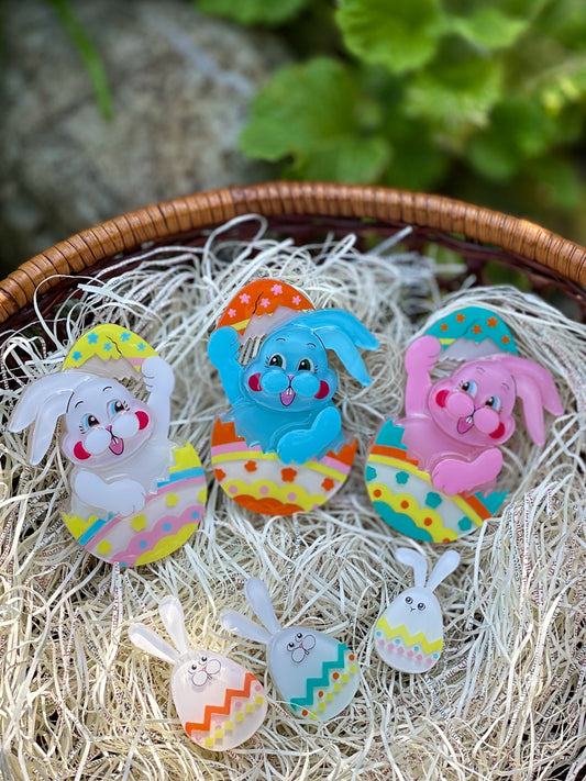 Happy easter egg bunny family (6 piece full set)