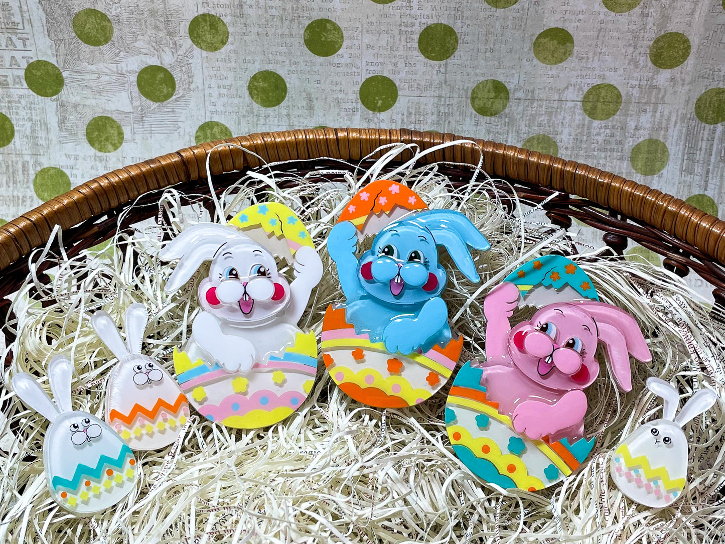 Happy easter egg bunny family (6 piece full set)