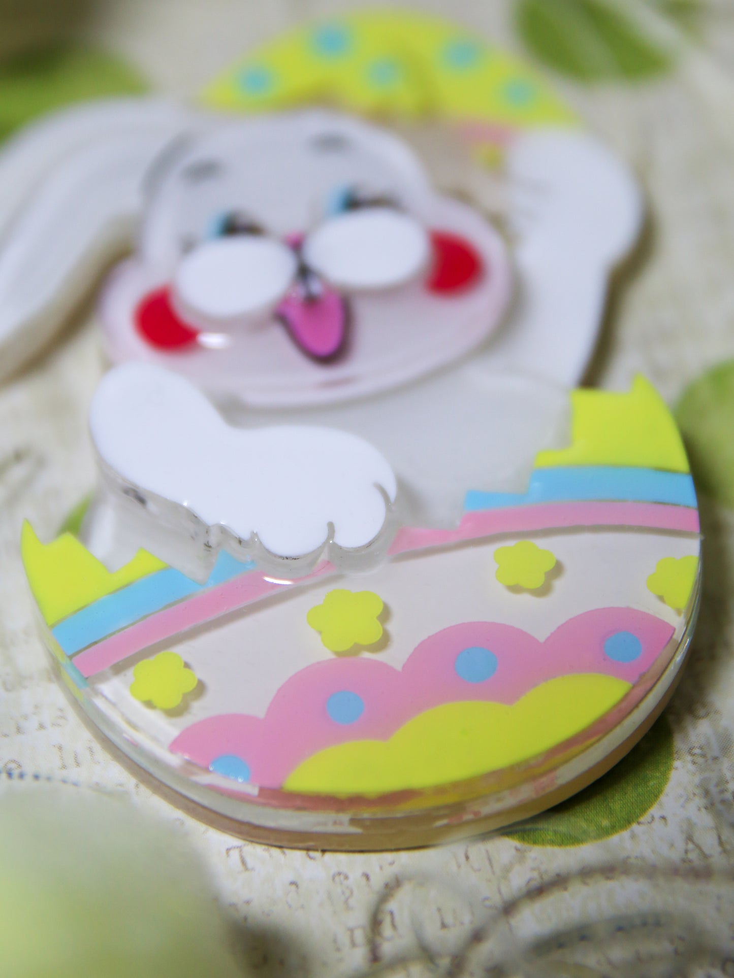 Happy easter egg bunny - Big egg bunny(White)