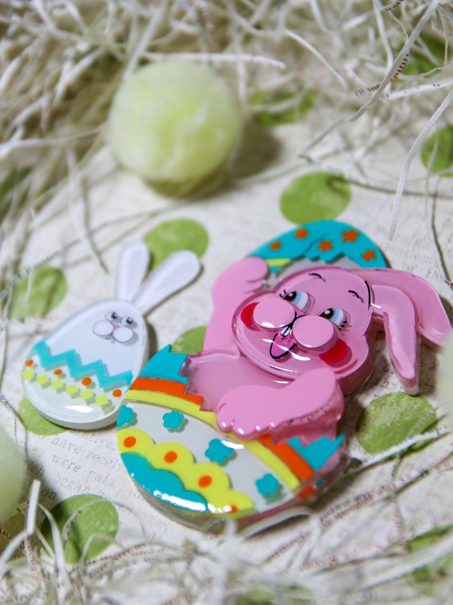 Happy easter egg bunny - Big egg bunny(Pink)