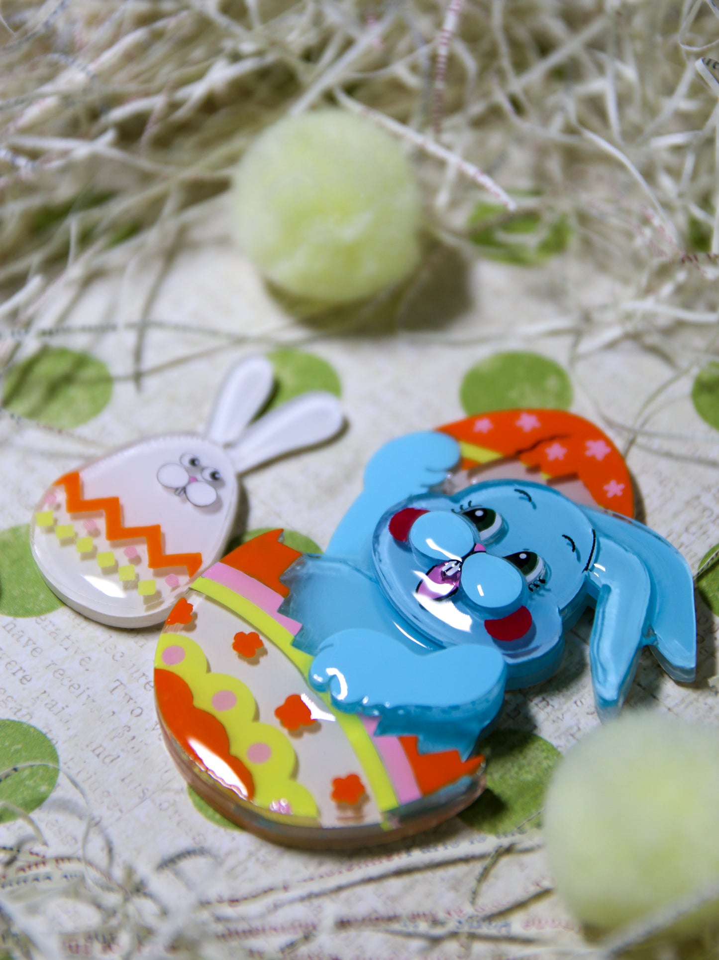 Happy easter egg bunny - Big egg bunny(Blue)
