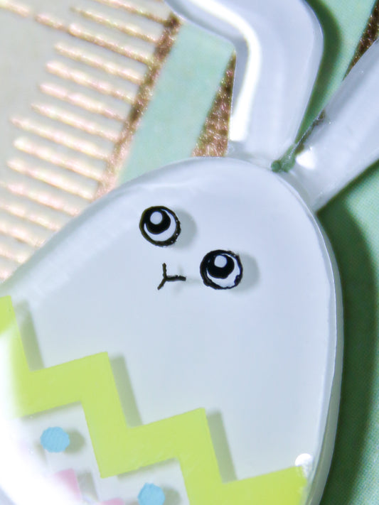 Happy easter egg bunny - Small egg bunny with a bent ear